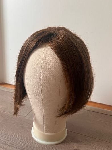 Human hair wig brown