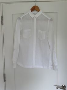White linen blouse Size 10 EU 38
