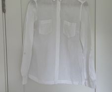 White linen blouse Size 10 EU 38