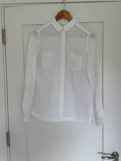 White linen blouse Size 10 EU 38