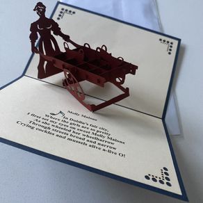 Pop Up Molly Malone Laser Cut 3D Card with Envelope