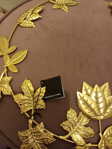 Gold christmas metal wreath