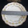 Lovely Set of Six Vintage Shabby Chic Floral Tea Plates and Matching Cake Plate by Rose China AD1820, Manchester,  in Delicate Floral Swags Pattern with Yellow and Pink Roses Image 8