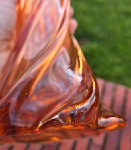 Large Murano red tulip vase