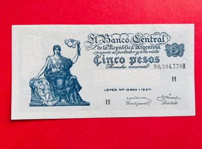 Argentina  5  PESOS. 1951  PICK  264  ( A / Uncirculated )