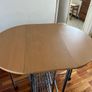 small kitchen table on wheels and with storage Image 3