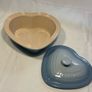 Le creuset heart stoneware in Coastal blue Image 3