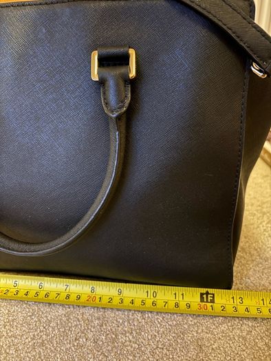 Michael Kors Selma Black Leather Satchel Bag