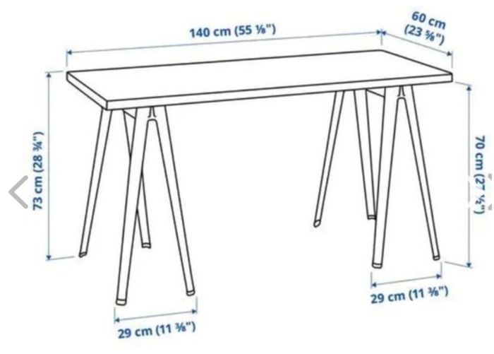 Grey Ikea Desk
