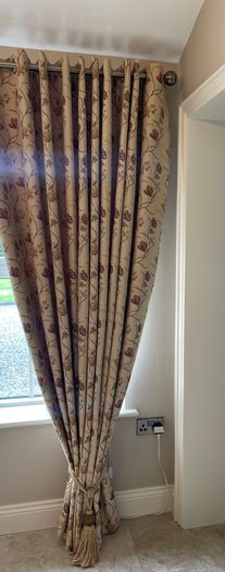 Curtina curtains, curtain pole & tie backs