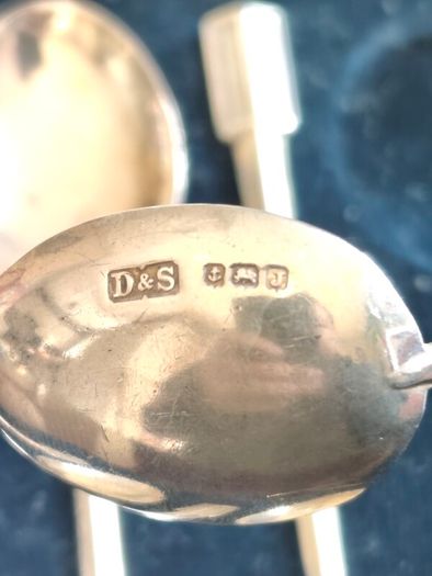 Sterling silver antique spoons set