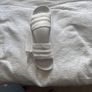 White adidas slides Image 3