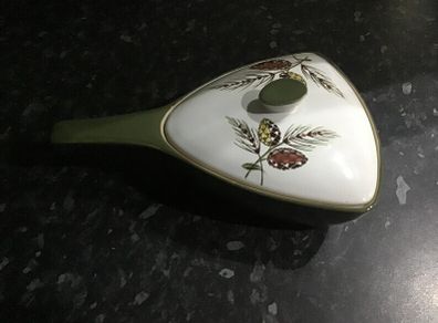 Vintage Denby Langley Triangular Stoneware  Casserole Dish With Lid