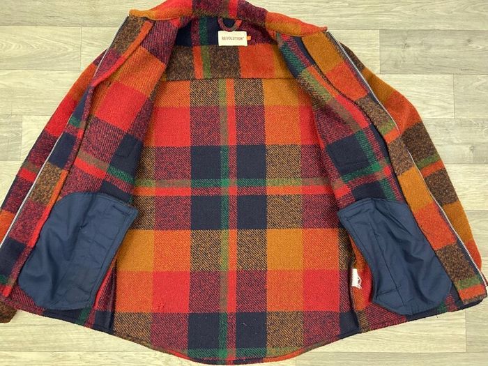 Revolution Denmark Plaid Check Bomber Jacket Mens Medium