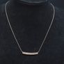 Vintage 9ct Solid Gold London Hallmarked Sparkling Bar Necklace 43cm Image 2