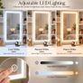 White Dressing Table with LED Mirror, Drawers and Storage Shelves Image 2