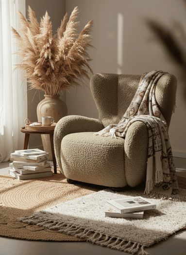 Tidepool Boucle Lounge Chair