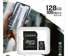 micro sd card Kingston Canvas Select Plus 128GB Micro SD UHS-I (U1) Flash Card with Adapter