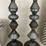 New 2 matching distressed metal candle holders with 2 new candles from Folkster Image 3