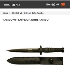 Rambo VI knife boxed and new