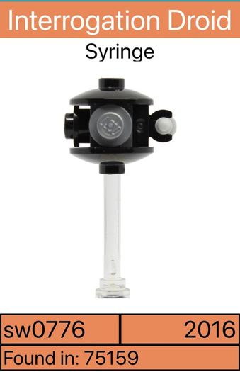 Lego minifigure Interrogation Droid sw0776 - 2016