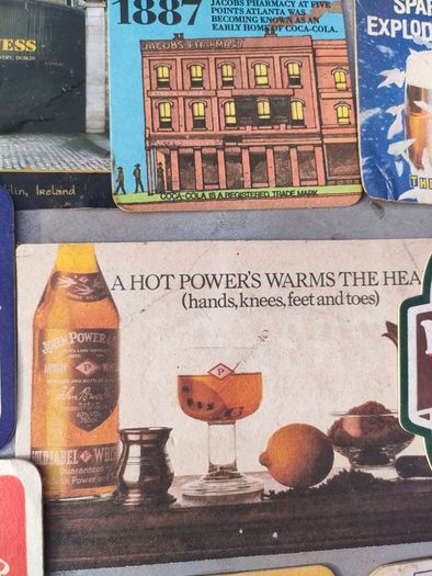 Vintage beer mat collage