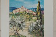 Limited edition lithograph Village sur la Colline by Marcel Bevisi