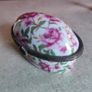 Nav Portugal Lovely Detailed Little Vintage Porcelain Floral Roses Trinket Box Image 6
