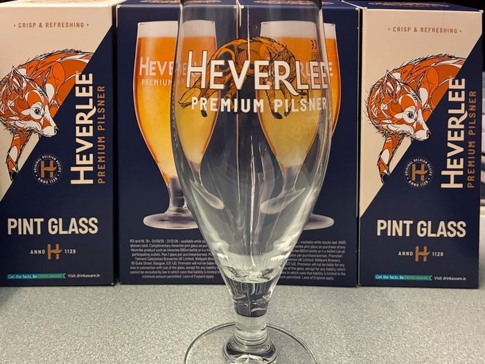 Heverlee Belgian beer pint glass
