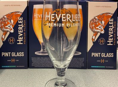 Heverlee Belgian beer pint glass