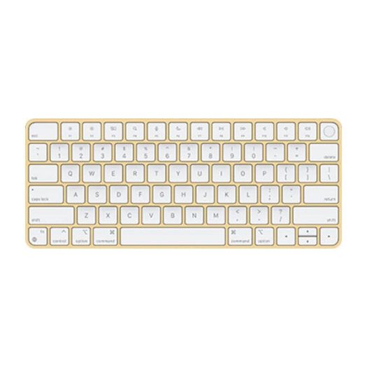 Apple Magic Keyboard (A3118) - with Touch ID - for Mac Models Silicon (QWERTY English) Yellow / Gold (Original/ Brand New)