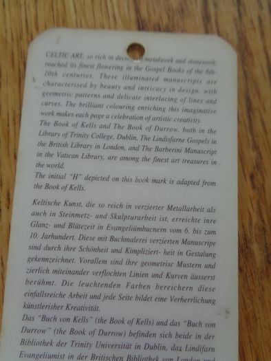 Celtic Art Book Marker for Sale