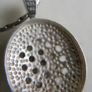 Vintage Sterling Silver 925  Oval Pendant Necklace with Cubic Zirconia Stones length 18" - 9,7g Image 8
