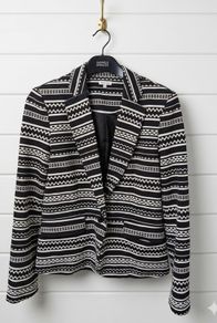 Part two vintage y2k blazer monochrome chic cute Aztec folk