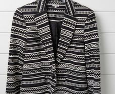 Part two vintage y2k blazer monochrome chic cute Aztec folk