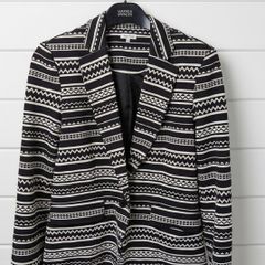 Part two vintage y2k blazer monochrome chic cute Aztec folk
