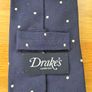Drake's London Polka Dot Handmade 100% Silk Tie Image 6