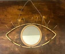 Evil Eye hanging mirror / jewellery holder
