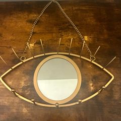 Evil Eye hanging mirror / jewellery holder