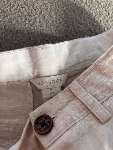 Monsoon Linen Shorts age 4