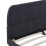 Bed Frame Dark Grey Fabric 135x190 cm Image 6