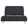 Bed Frame Dark Grey Fabric 120x190 cm Image 3