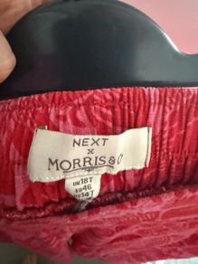 Next Tall Wide Leg Red Trouser Size 18L