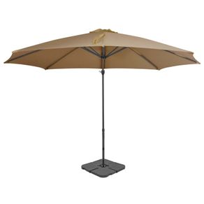 Outdoor Umbrella with Portable Base Taupe