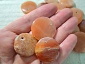 Beautiful peach aventurine worry stone to balance emotions pocket size 30mm