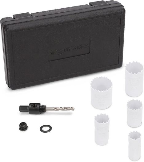 7 Piece Bi-Metal All Purpose Hole Saw Kit with Carry Case 22mm to 38mm
