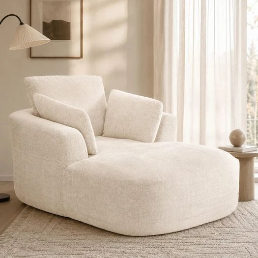 Softy Compressed Indoor Lounge Sofa Chair - Beige