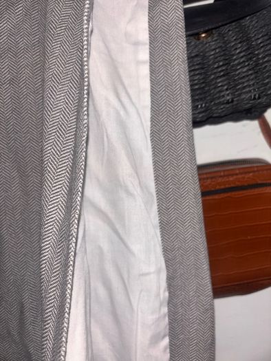 Grey herringbone curtains 45 x 52 (per curtain)