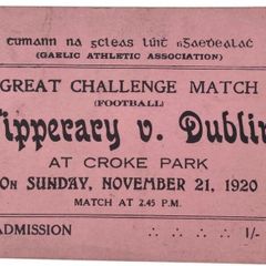 Original "Bloody Sunday" Match Ticket