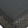 4 Piece Garden Lounge Set with Cushions Poly Rattan Grey Image 9